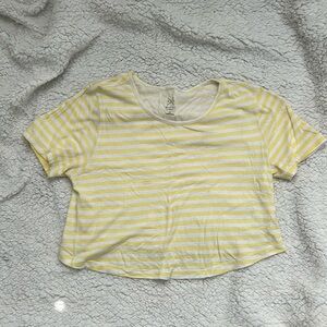 Pacsun yellow stripe crop top
